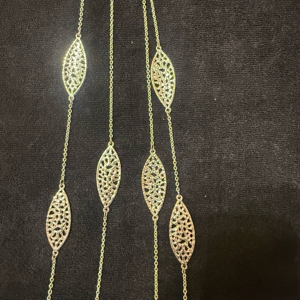 2 Strand Silver Filigree Necklace